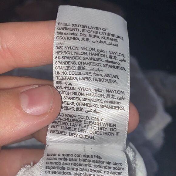 Bebe White Lace Cold Shoulder Top - Picture 8 of 9